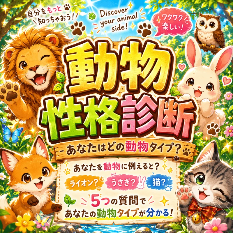 動物性格診断 - あなたはどの動物タイプ？