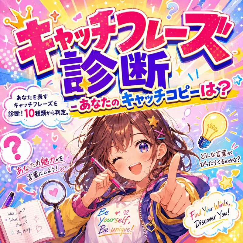 キャッチフレーズ診断 - あなたのキャッチコピーは？