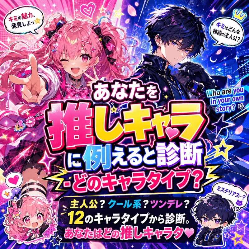 あなたを推しキャラに例えると診断 - どのキャラタイプ？
