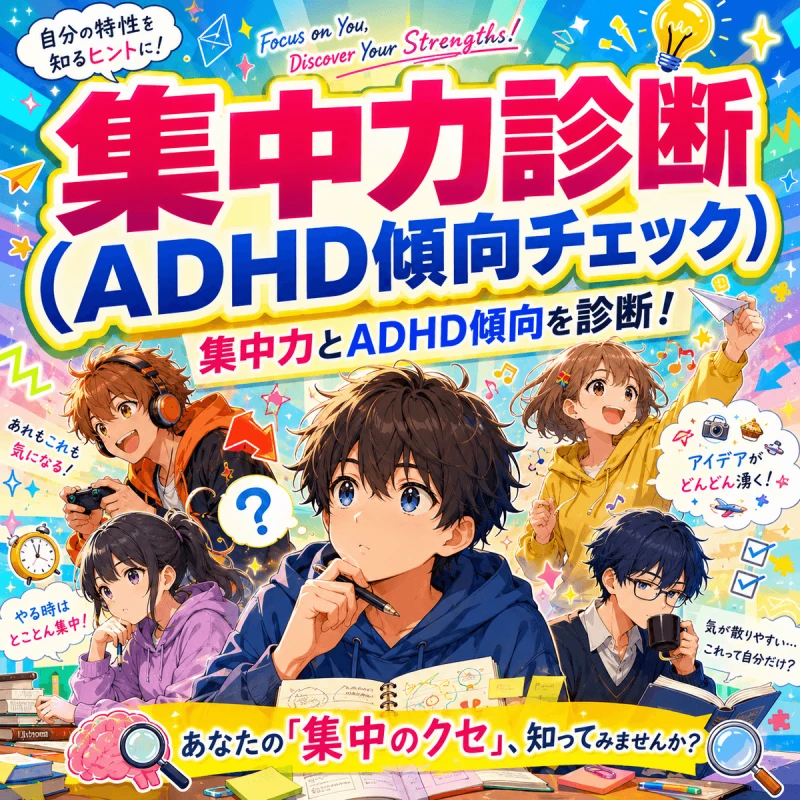 集中力診断（ADHD傾向チェック）