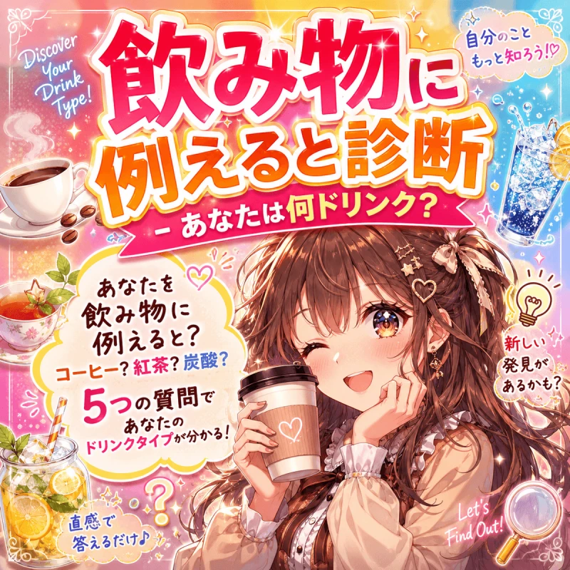 飲み物に例えると診断 - あなたは何ドリンク？