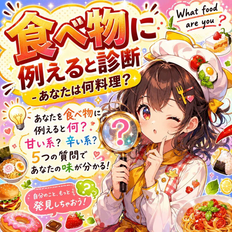 食べ物に例えると診断 - あなたは何料理？