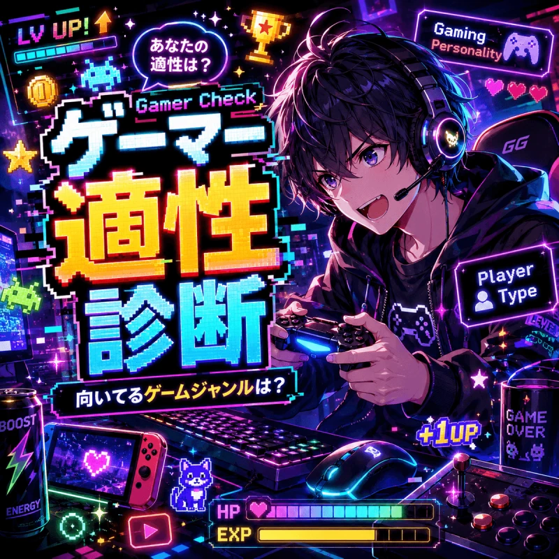 ゲーマー適性診断 - 向いてるゲームジャンルは？