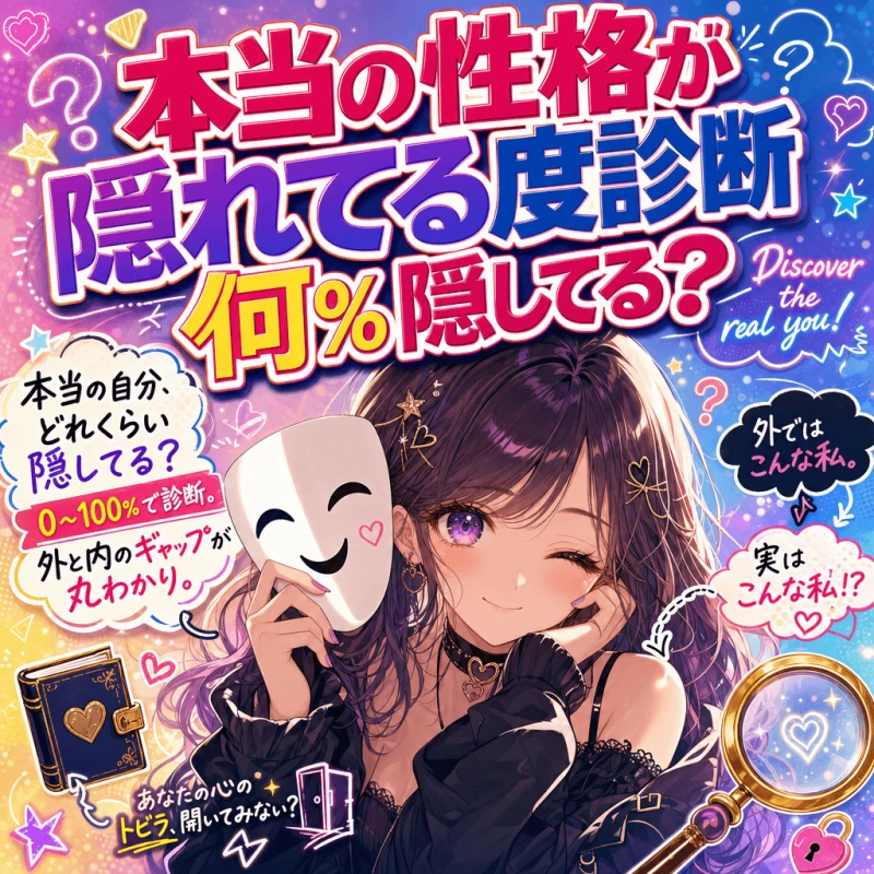 本当の性格が隠れてる度診断 - 何%隠してる？