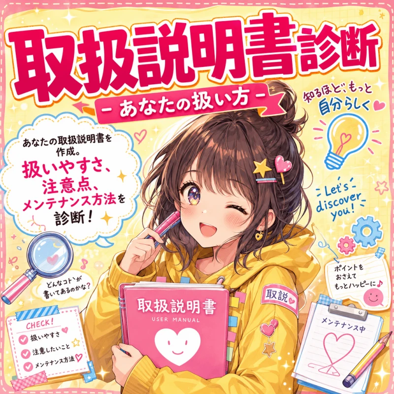 取扱説明書診断 - あなたの扱い方