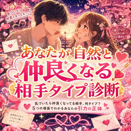 あなたが自然と仲良くなる相手タイプ診断