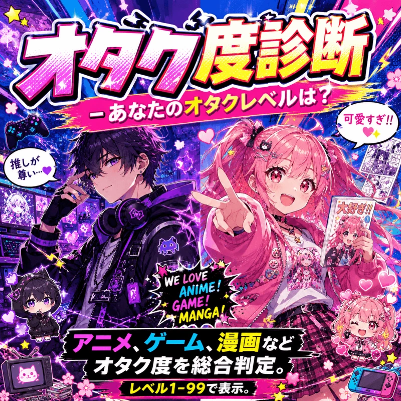オタク度診断 - あなたのオタクレベルは？