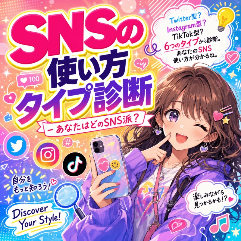 SNSの使い方タイプ診断 - あなたはどのSNS派？