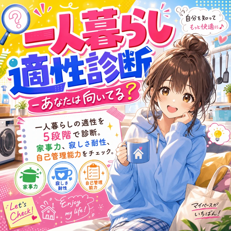 一人暮らし適性診断 - あなたは向いてる？