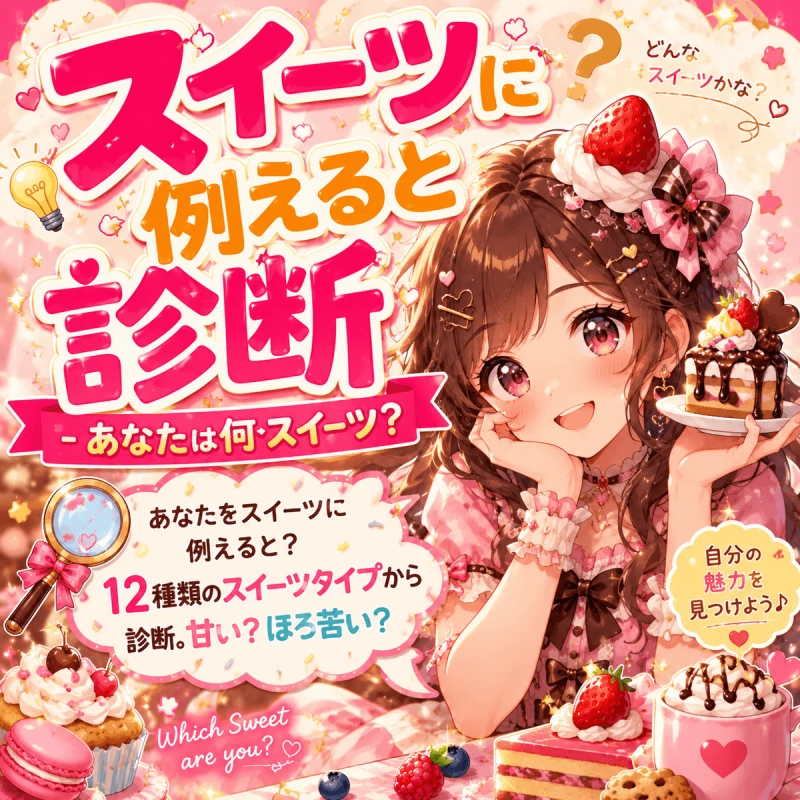 スイーツに例えると診断 - あなたは何スイーツ？