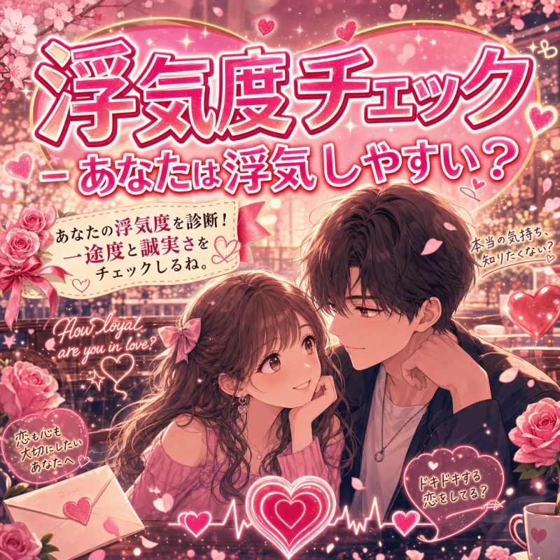 浮気度チェック - あなたは浮気しやすい？
